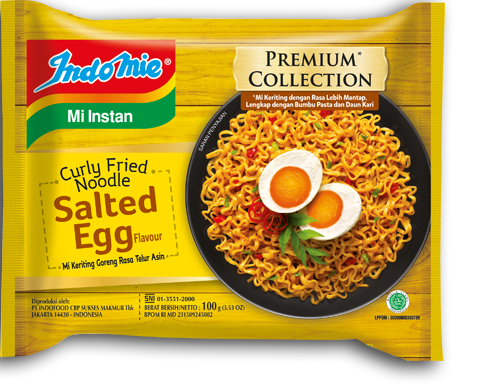 Indomie Curly Fried Noodle Salted Egg Flavour