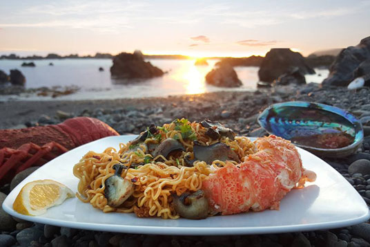 Indomie with Crayfish and Abalone